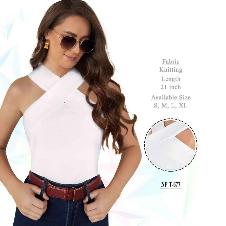 Polyester Solid Fancy Top - NextBuy