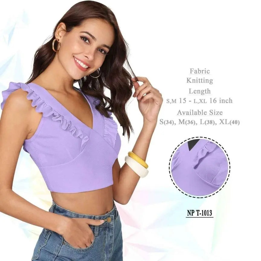 Women's Shoulder Straps Neck Sleeveless Crop top - NextBuy