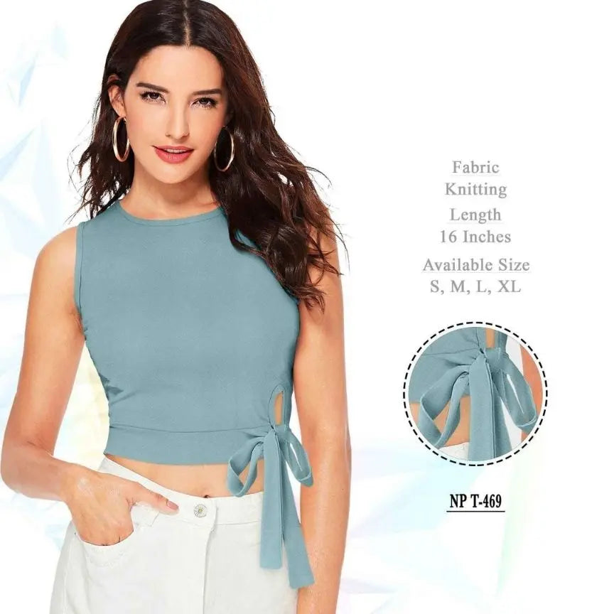 Round Neck Fitted Crop Top - NextBuy