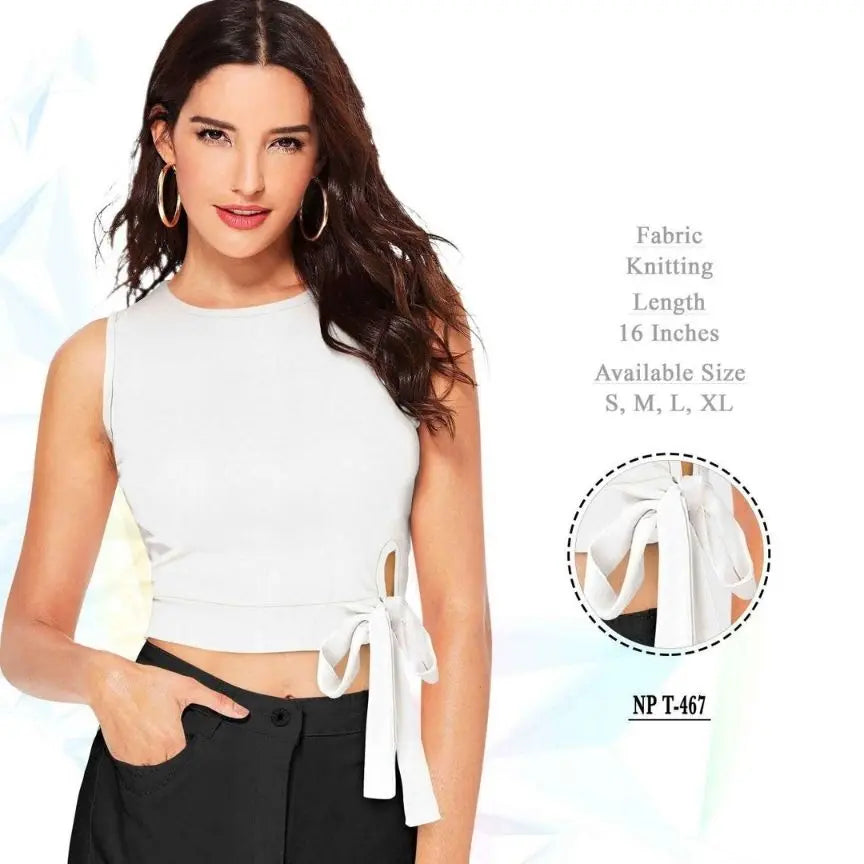 Round Neck Fitted Crop Top - NextBuy