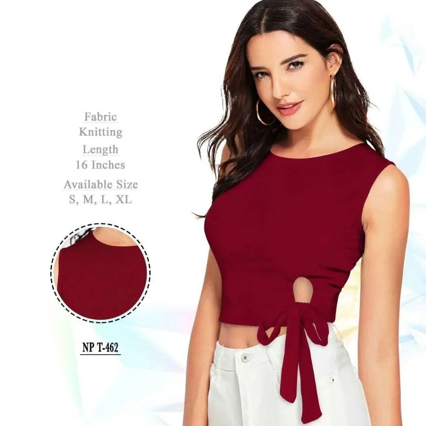 Round Neck Fitted Crop Top - NextBuy