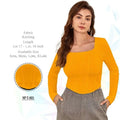 Square Neck Full Sleeve Crop Top for Women & Girl - NextBuy