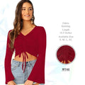 Bell Sleeve Ruched Crop Top - NextBuy