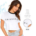F.R.I.E.N.D.S' Yellow Cropped T-Shirt || Top for Women || Yellow t Shirt - NextBuy