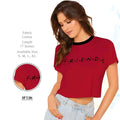 F.R.I.E.N.D.S' Yellow Cropped T-Shirt || Top for Women || Yellow t Shirt - NextBuy