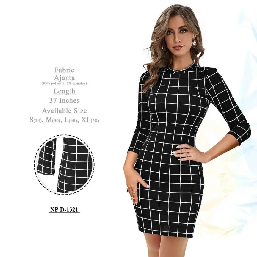 Formal Black and White Checkered 2 Piece Set TOP and Pencil Skirt NextBuy