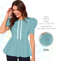 Casual Puff Sleeves Solid Women Top - NextBuy