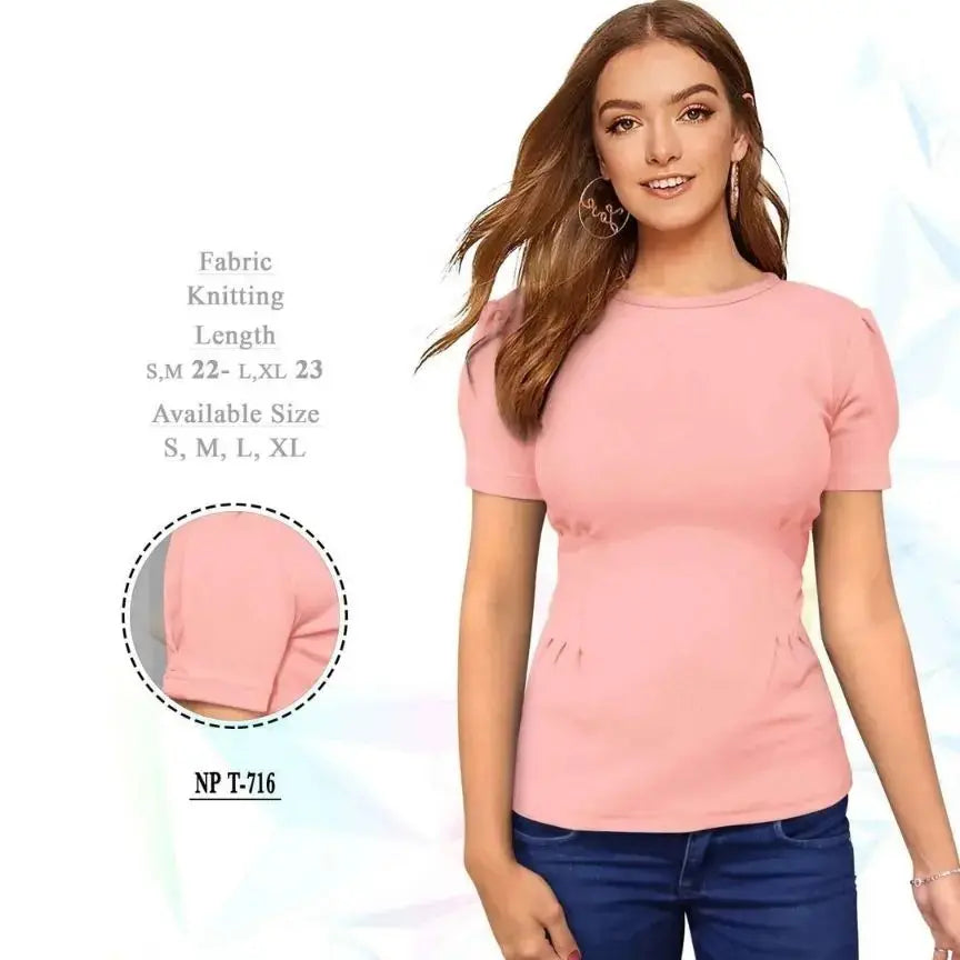 Half Sleeve Round Neck Top for Women | Western Top for Women - NextBuy