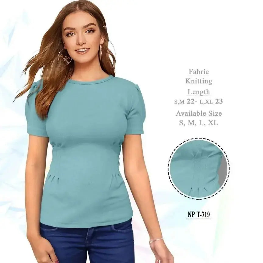 Half Sleeve Round Neck Top for Women | Western Top for Women - NextBuy