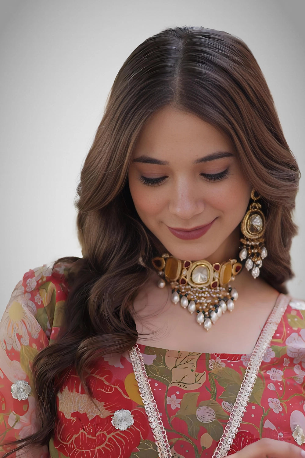 Fancy V-neck ethnic dress