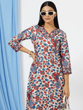 Women Floral Printed Regular Kurti with Trousers - NextBuy