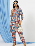 Women Floral Printed Regular Kurti with Trousers - NextBuy