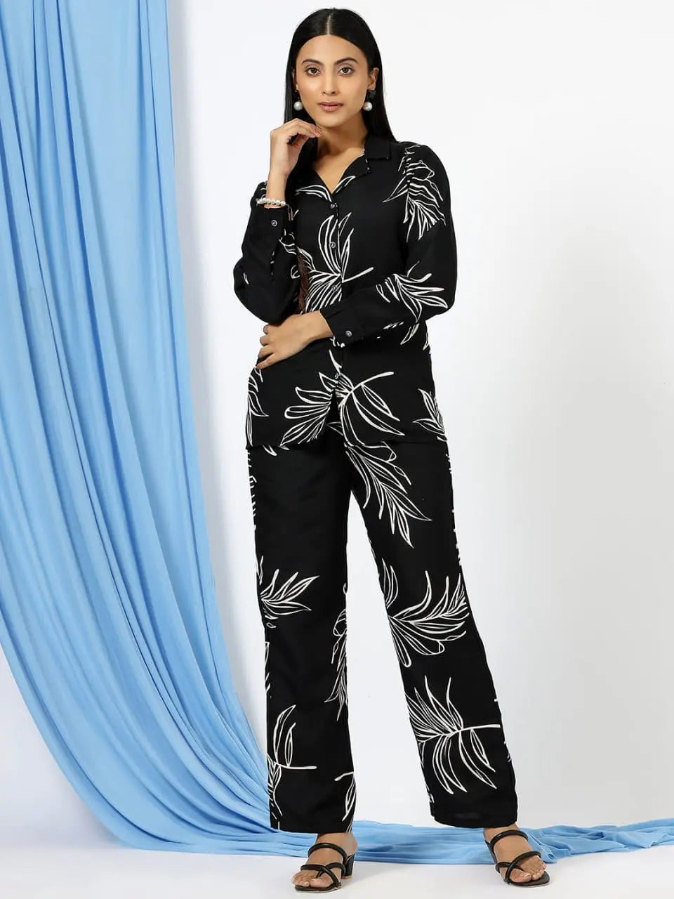 Shirt and Trouser Black Printed Shirt - NextBuy