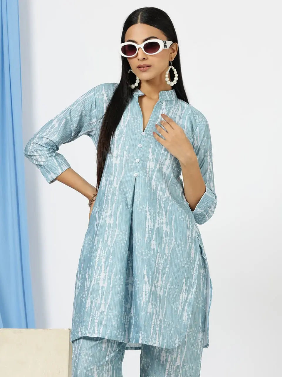 Designer Printed Tunic With Trouser Co-Ords - NextBuy