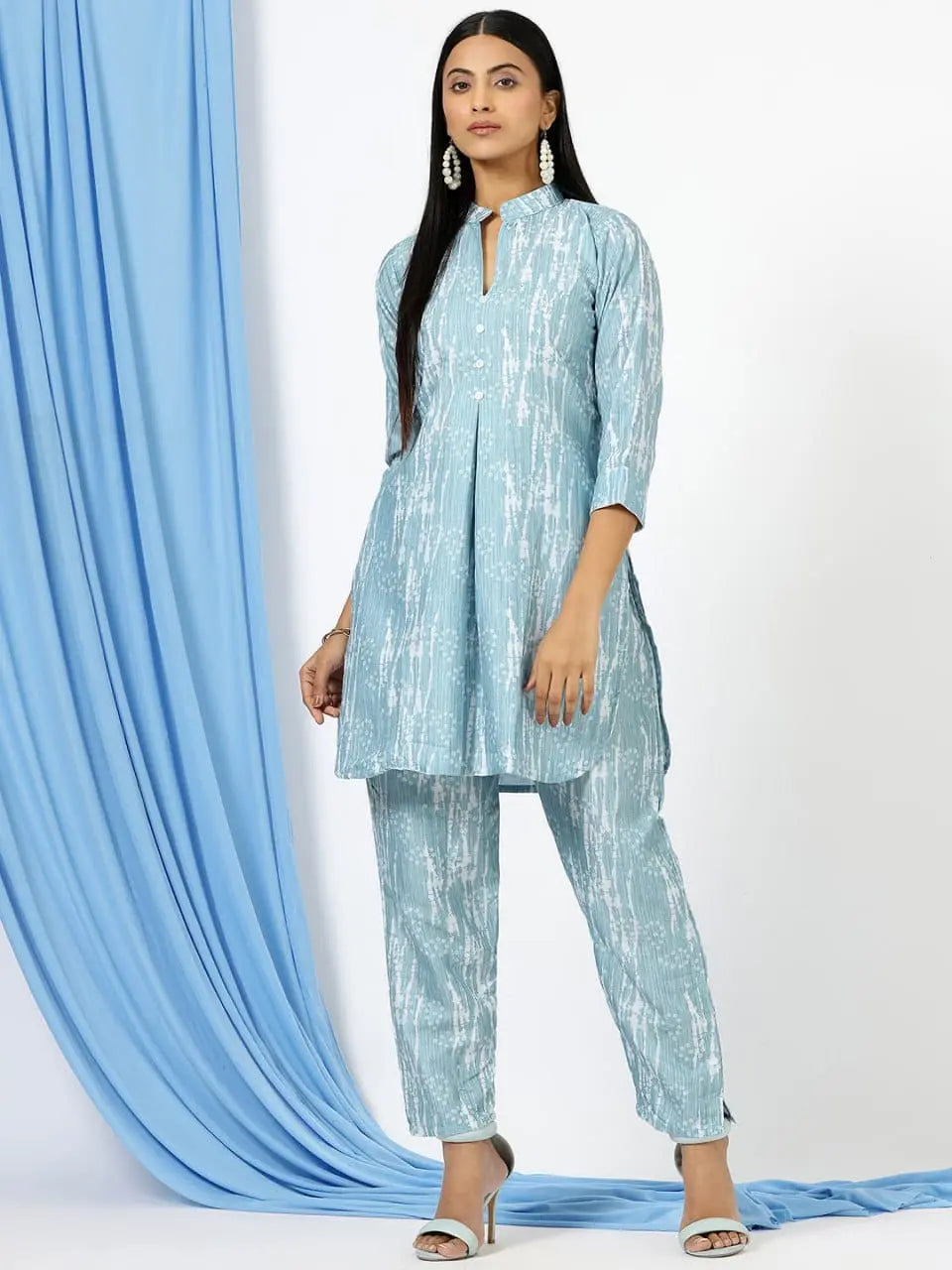 Designer Printed Tunic With Trouser Co-Ords - NextBuy
