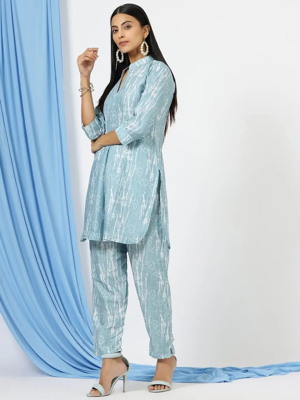 Designer Printed Tunic With Trouser Co-Ords - NextBuy
