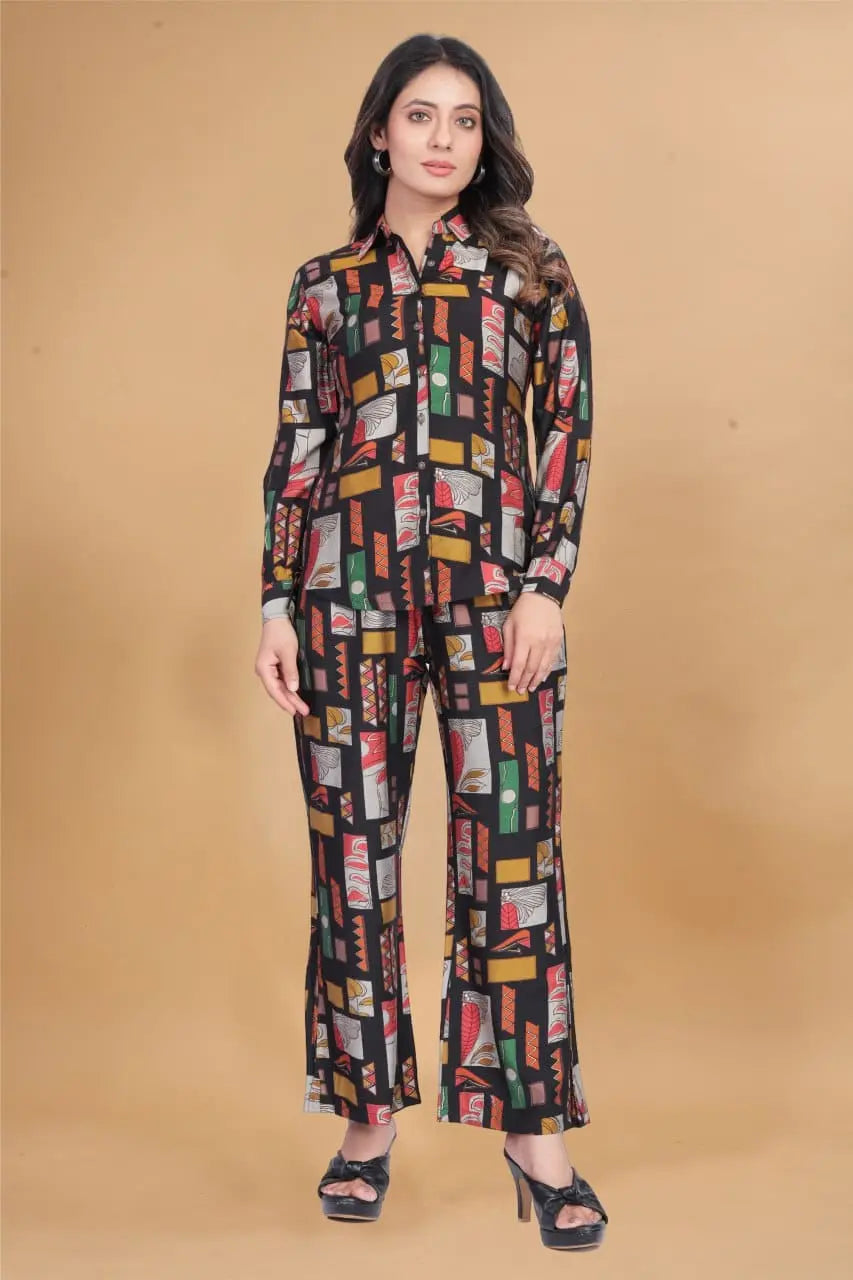 Designer Printed Shirt With Palazzos - NextBuy