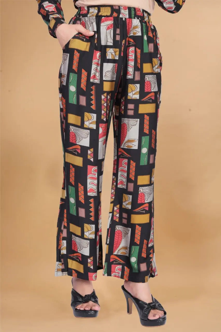 Designer Printed Shirt With Palazzos - NextBuy