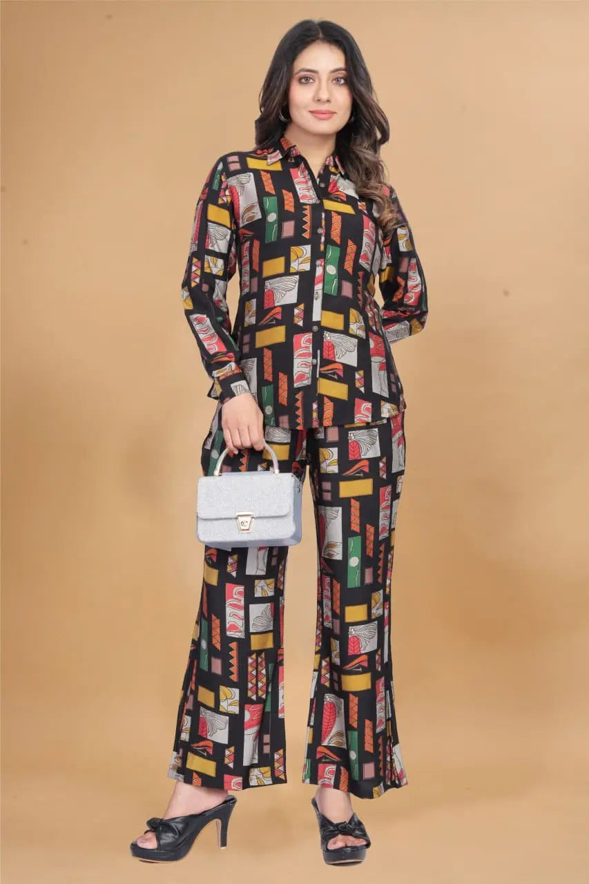 Designer Printed Shirt With Palazzos - NextBuy
