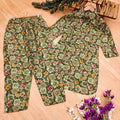 Floral Printed Cotton Rayon Black Colored Shirt Styled Co-Ords Set - NextBuy