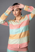 Printed Cotton Rayon Multicolor Colored Shirted style Co-Ords Set - NextBuy
