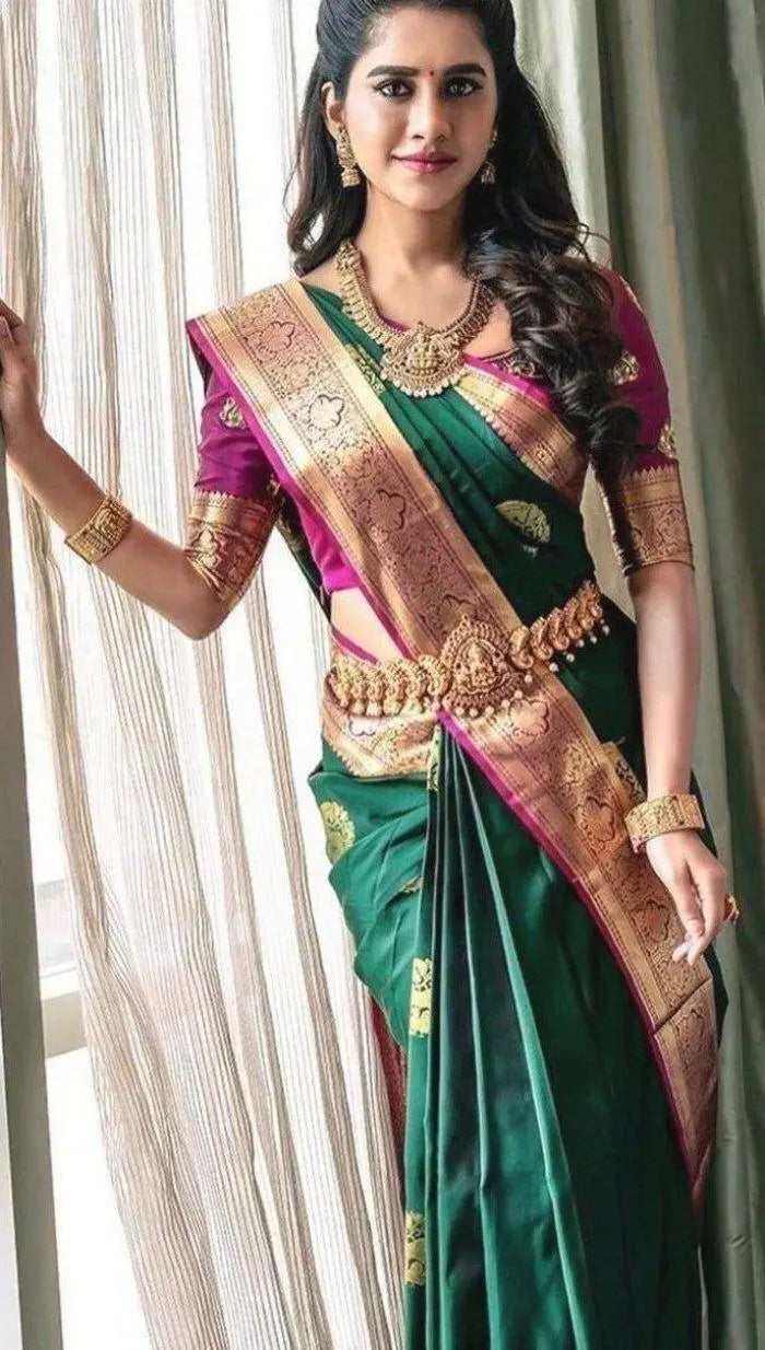 SOFT LICHI SILK SAREE - NextBuy