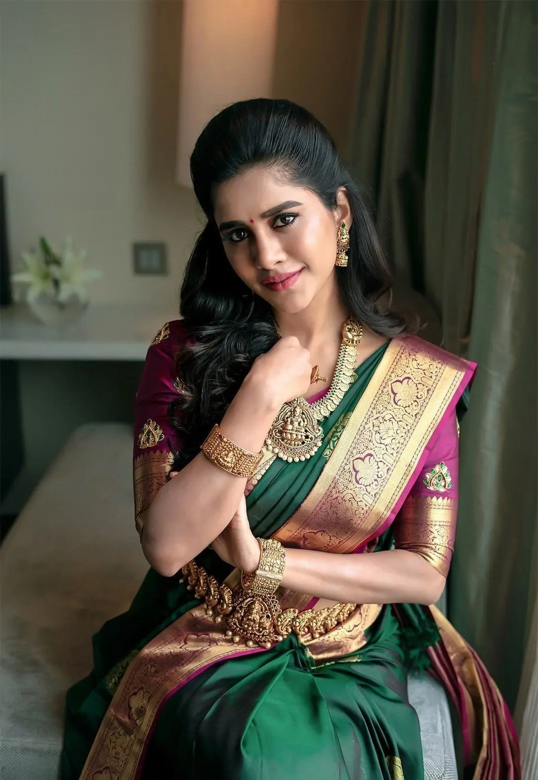 SOFT LICHI SILK SAREE - NextBuy