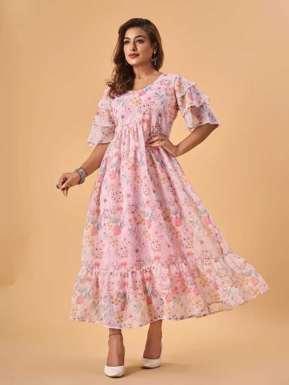 New Launching Glamourus Printed Kurti With floral print It captures the essence of the outfit beautifully. - NextBuy