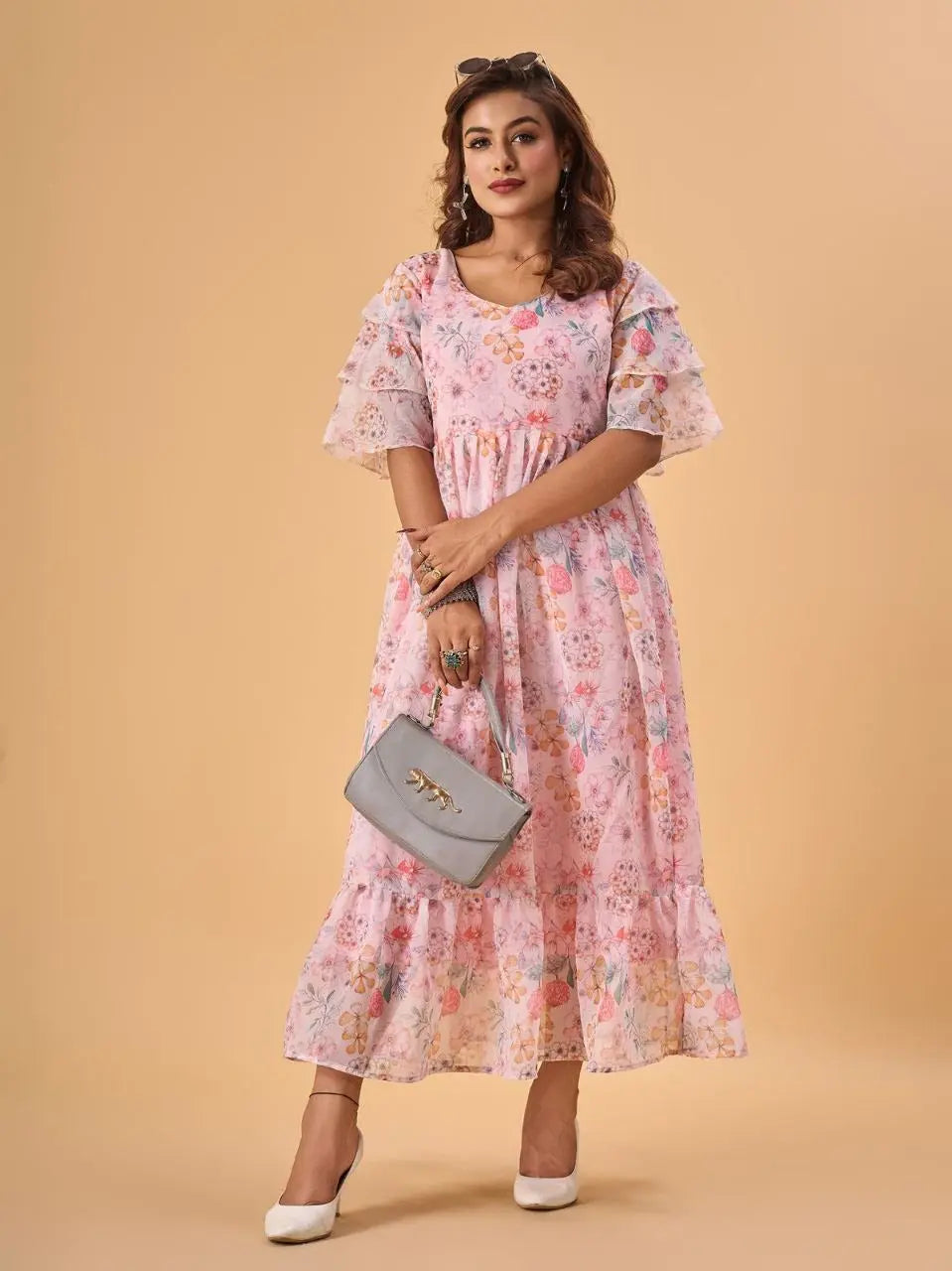 New Launching Glamourus Printed Kurti With floral print It captures the essence of the outfit beautifully. - NextBuy