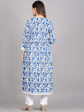 Floral Printed Regular Kurta With Trousers & Dupatta - NextBuy