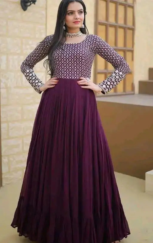 Gown Fabric : Havy Georgette and Havy work With Ener Havy - NextBuy