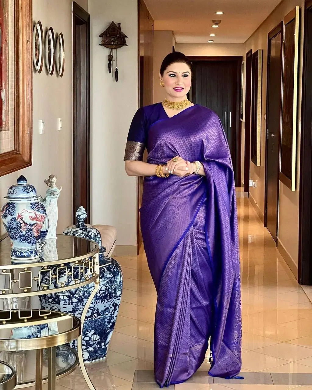 FABRIC : BANARASI SOFT LICHI SILK SAREE - NextBuy