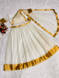 Special Organza Chex Lehenga Choli with Golden Jacquard work - NextBuy