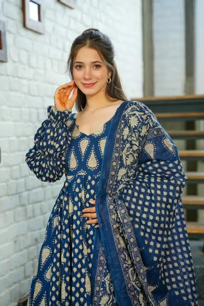 NEW ANARKALI HEAVY COOL COTTON SET - NextBuy