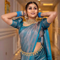 SOFT LICHI SILK SAREE WITH BLOUSE - NextBuy