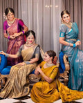 SOFT LICHI SILK SAREE WITH BLOUSE - NextBuy