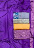 SOFT LICHI SILK SAREE WITH BLOUSE - NextBuy