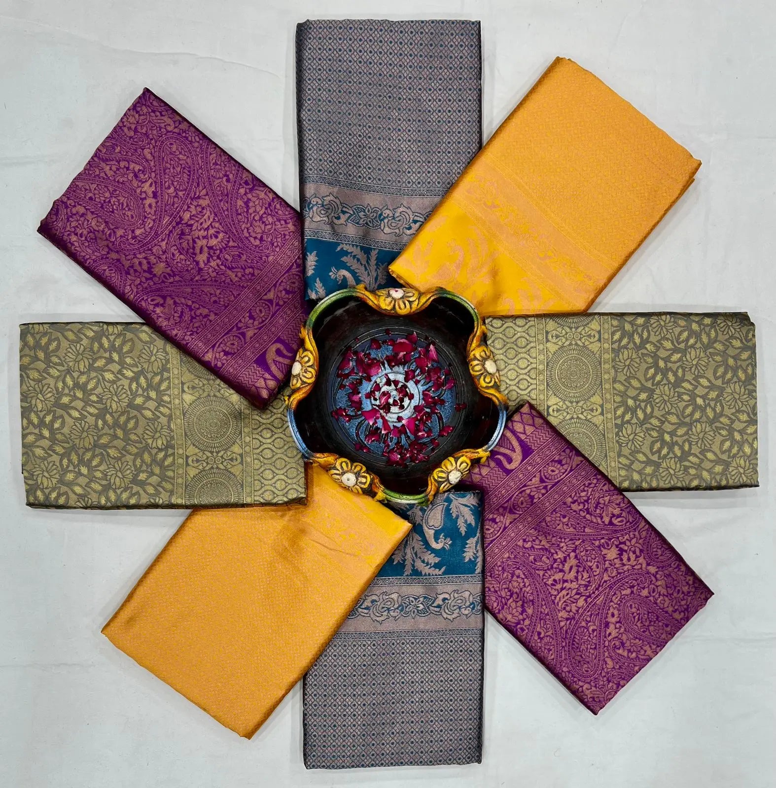 SOFT LICHI SILK SAREE WITH BLOUSE - NextBuy