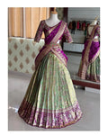 Kanjiveram Silk Zari Lehanga With Blouse Along With Banarashi Silk Duppta - NextBuy