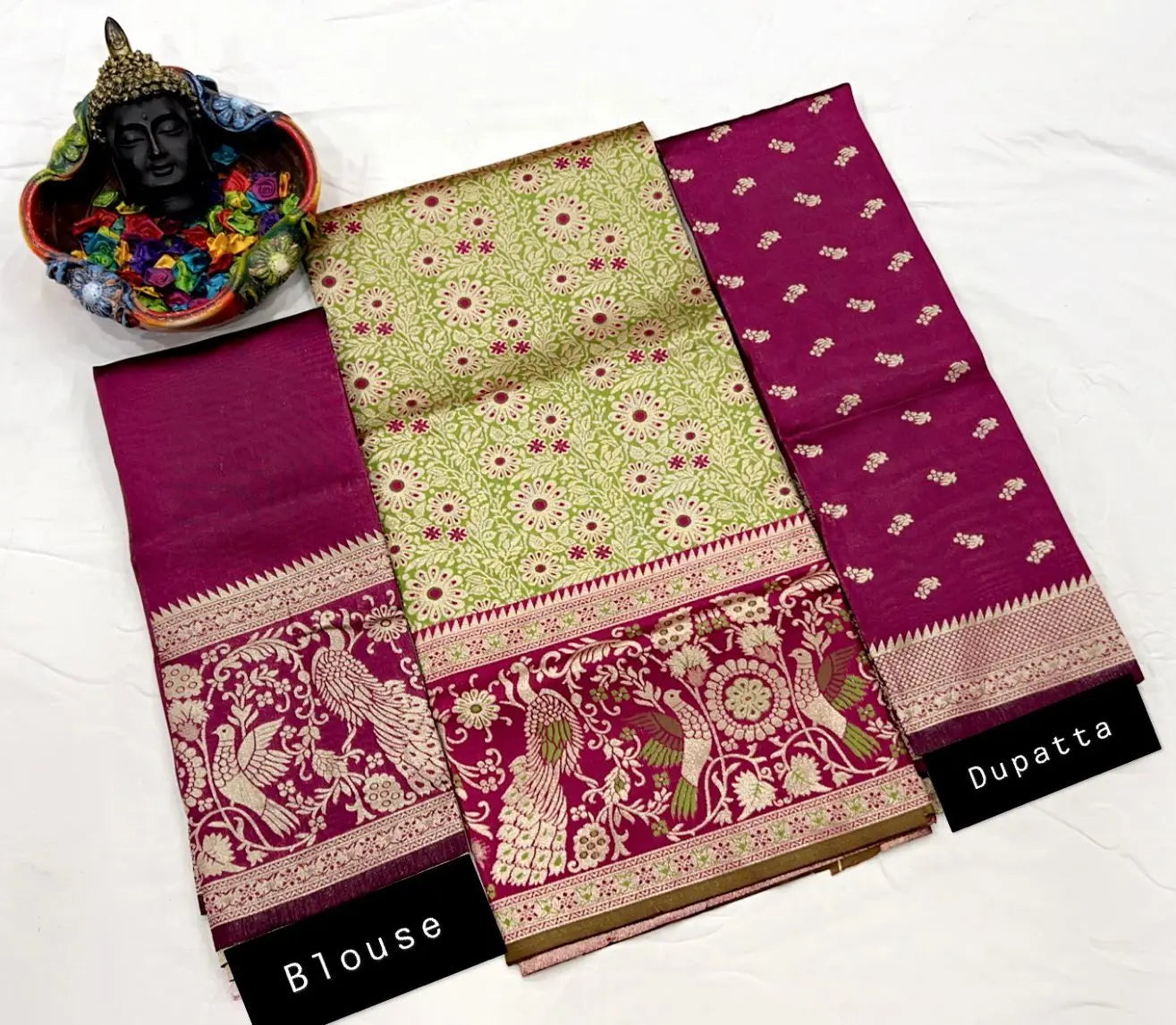 Kanjiveram Silk Zari Lehanga With Blouse Along With Banarashi Silk Duppta - NextBuy