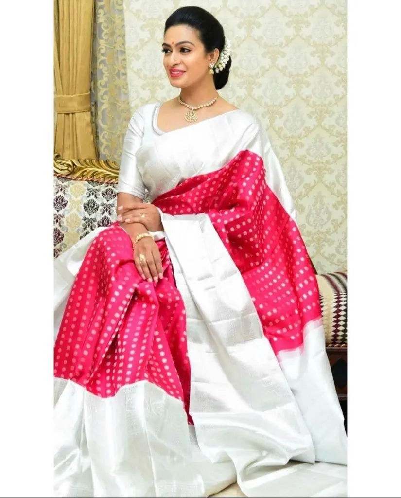 SOFT LICHI SILK SAREE - NextBuy