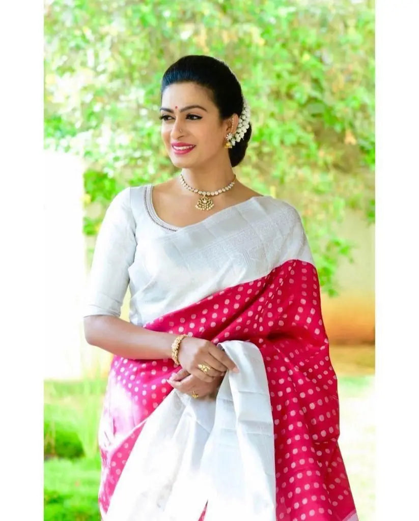 SOFT LICHI SILK SAREE - NextBuy