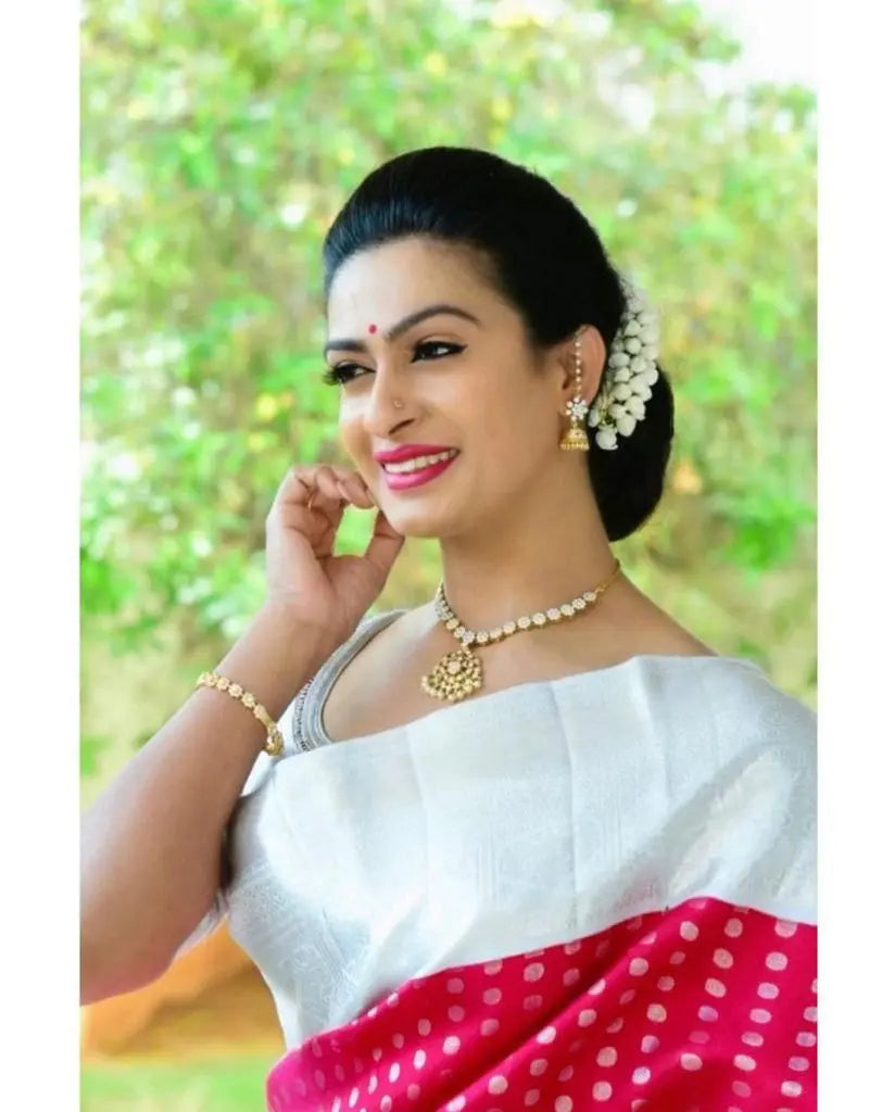 SOFT LICHI SILK SAREE - NextBuy