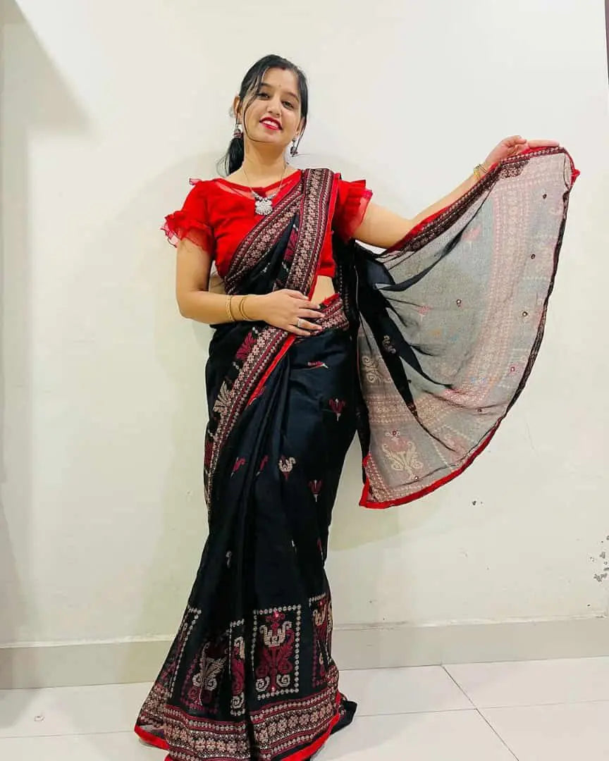 HD Print and foil mirror work Saree - NextBuy