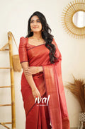 PURE BANARASI COPPER ZARI WEAVING SAREE - NextBuy