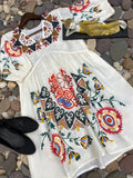 Floral Embroidered A-Line Cotton Dress - NextBuy