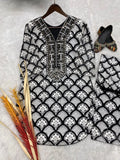 HEAVY COTTON THREAD EMBROIDED REAL MIRROR WORK TOP-PANT - NextBuy
