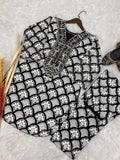 HEAVY COTTON THREAD EMBROIDED REAL MIRROR WORK TOP-PANT - NextBuy
