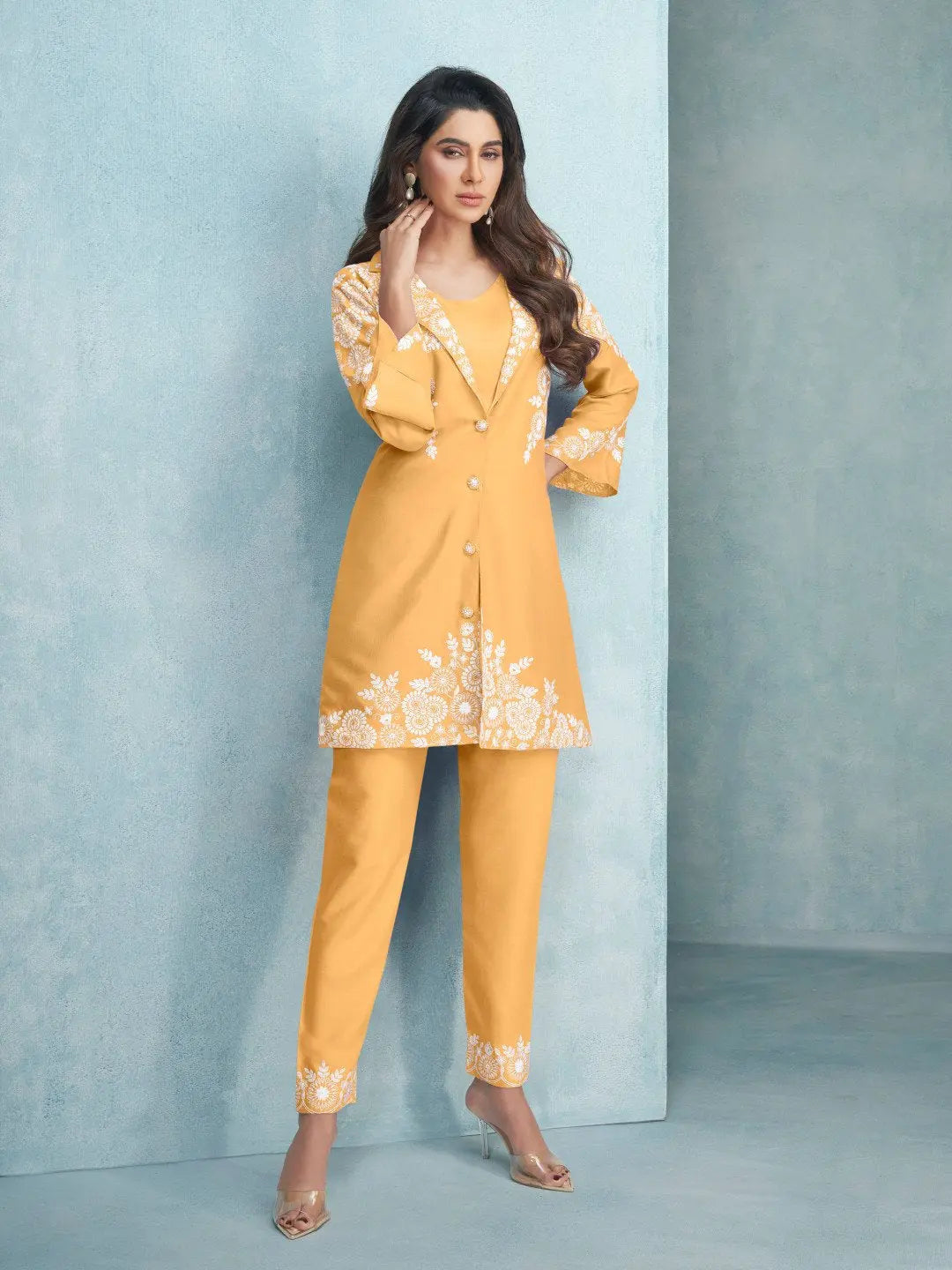 Women Viscose Rayon Ethnic Top Pant Set - NextBuy