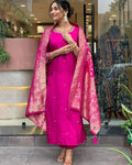Embroidered Kurta, Trouser/Pant Dupatta Set - NextBuy